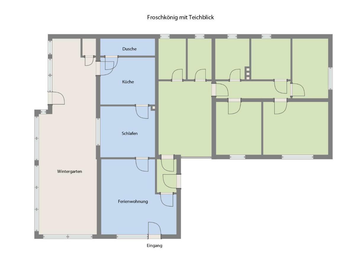 Froschkoenig Mit Teichblick Apartment Trendelburg Luaran gambar